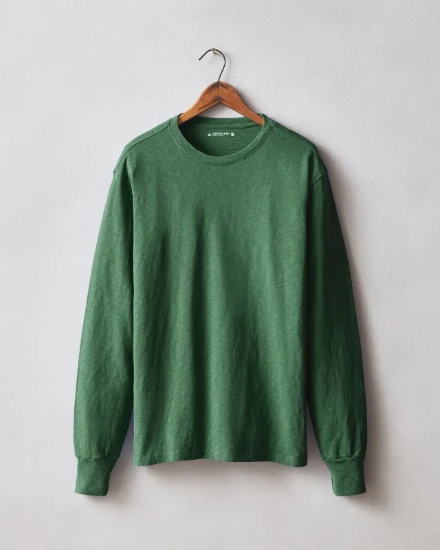 Men's Premium Slub Crew Tee Long Sleeve - Sycamore made by American Giant