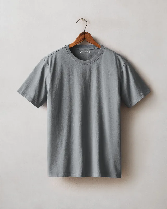 Men's Golden State Tee - Heather Grey made by American Giant