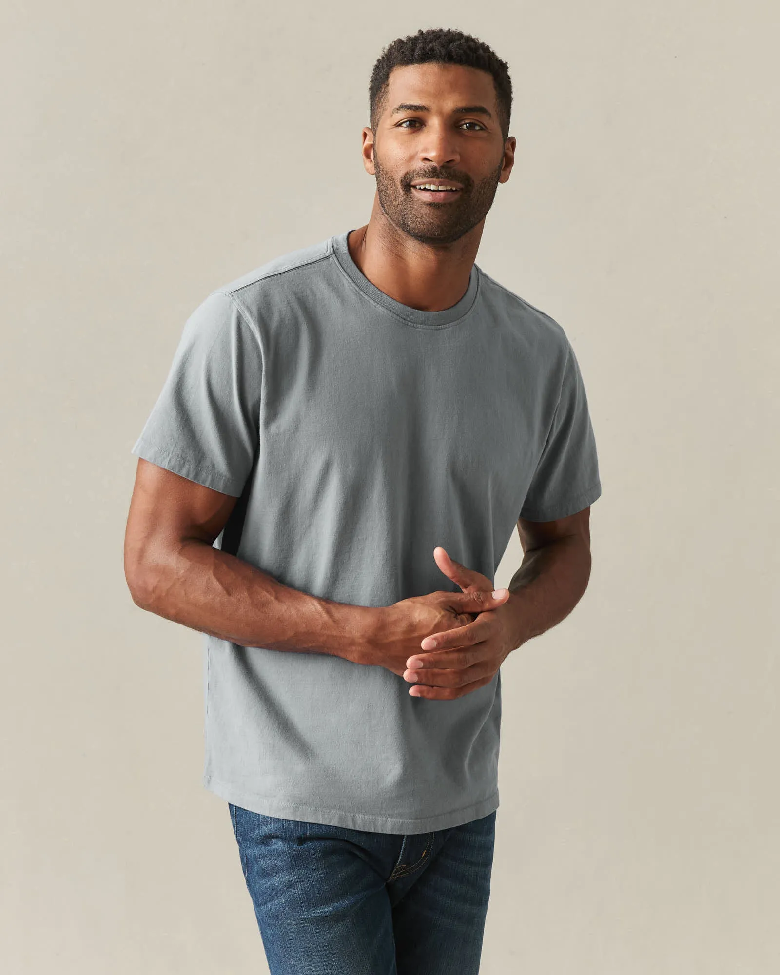 Men's Golden State Tee - Heather Grey sold by American Giant product image thumbnail 2
