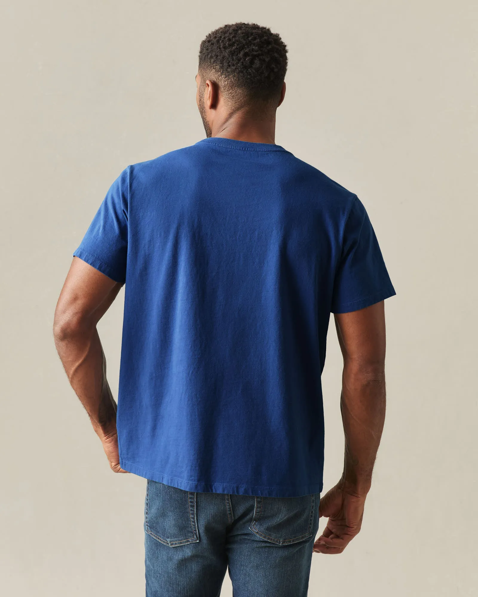 Men's Golden State Tee - Cobalt sold by American Giant product image thumbnail 3