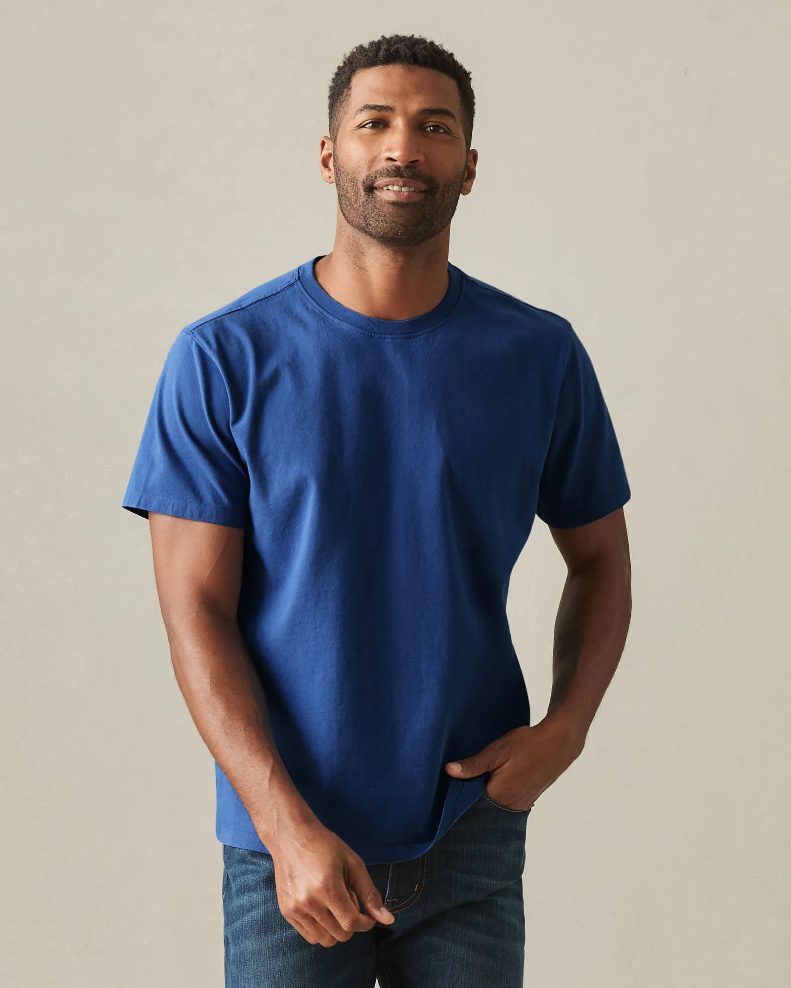 Men's Golden State Tee - Cobalt sold by American Giant product image thumbnail 2