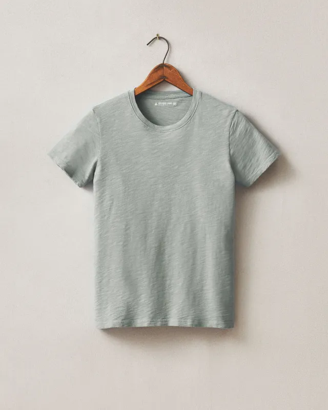 Women's Premium Slub Crew Tee - Heather Grey made by American Giant