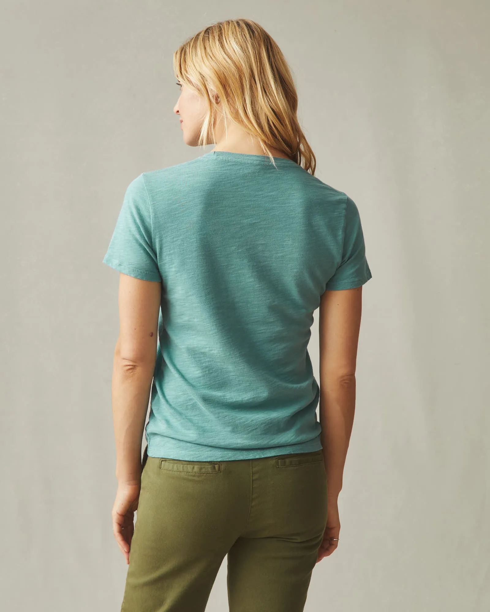 Women's Premium Slub Crew Tee - Oil Blue sold by American Giant product image thumbnail 3