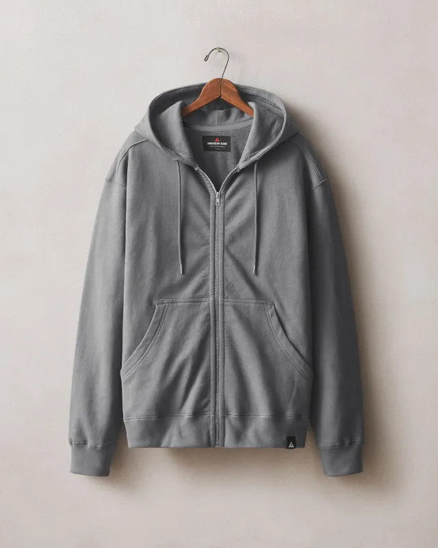 Men's Relaxed Classic Full Zip - Lava Smoke made by American Giant