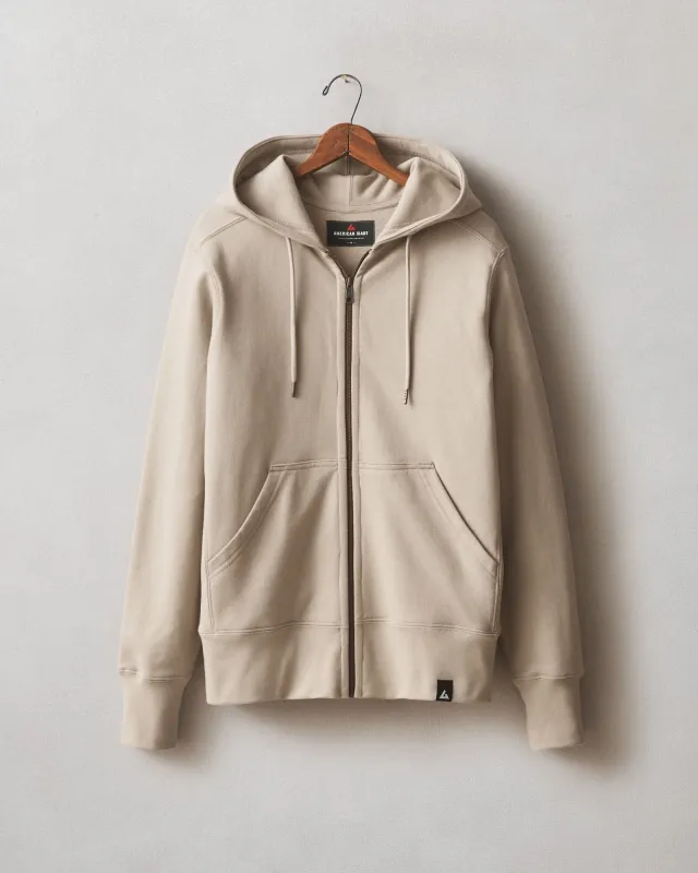 Men's Classic Full Zip - Cobblestone made by American Giant
