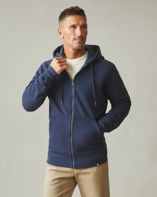 Men's Classic Full Zip - Oxford Blue made by American Giant
