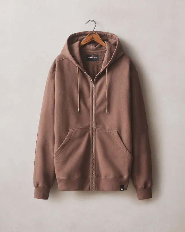 Men's Relaxed Classic Full Zip - Soft Silt made by American Giant