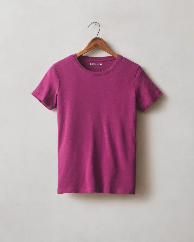 Women's Premium Slub Crew Tee - Boysenberry made by American Giant