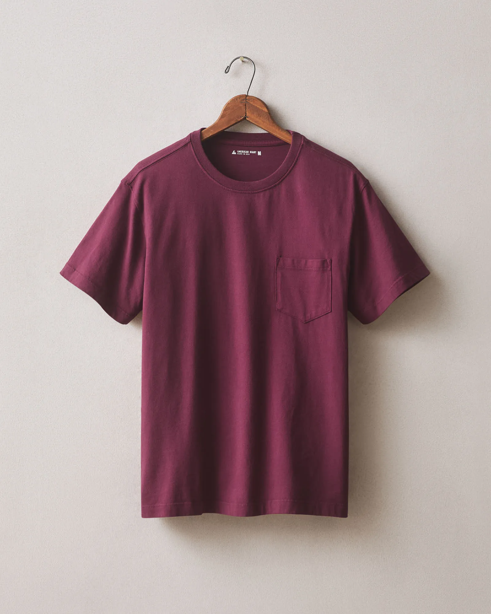 Men's Pocket Tee - Maroon sold by American Giant