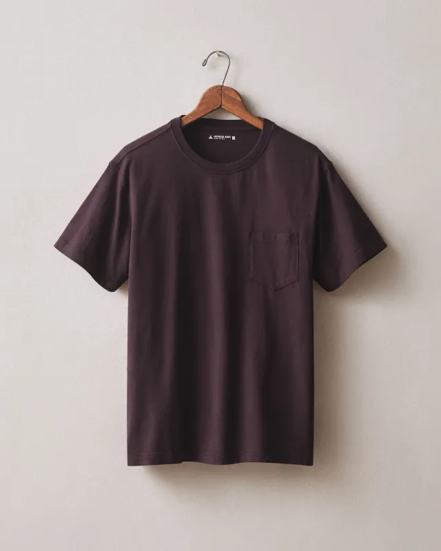 Men's Pocket Tee - Chocolate Plum made by American Giant