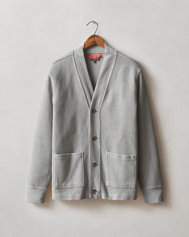 Men's Twill French Terry Cardigan - Slate made by American Giant