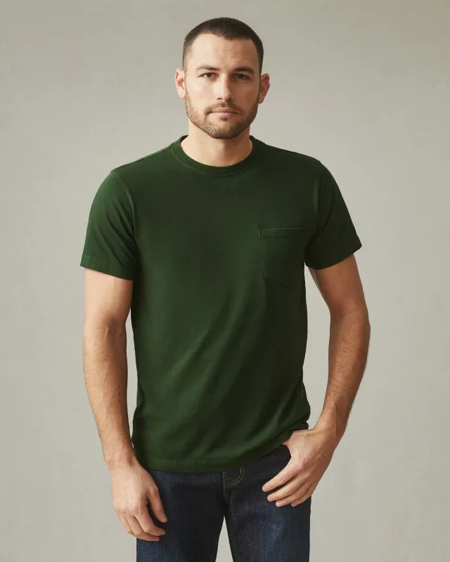 Men's Pocket Tee - Field Green made by American Giant
