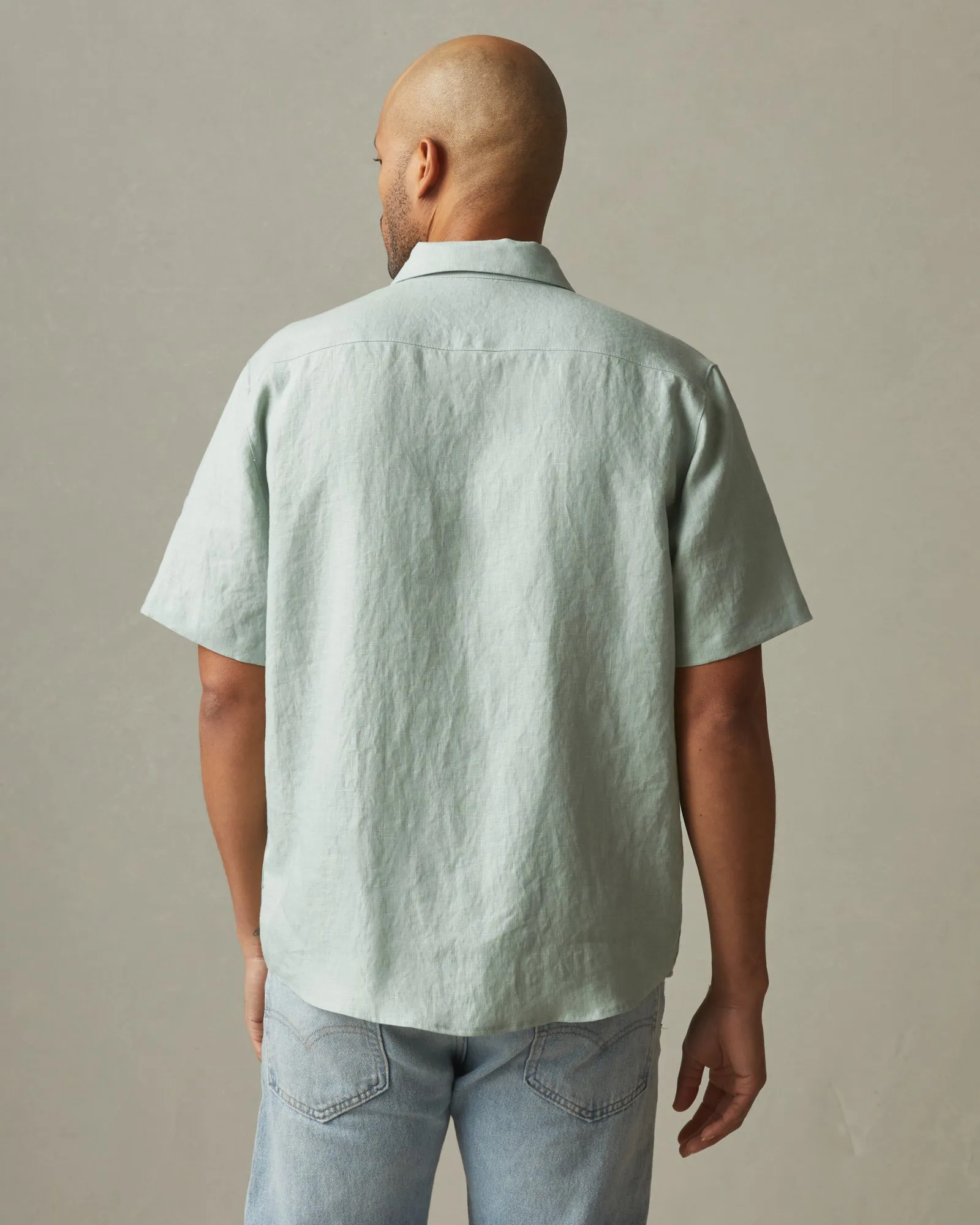 Easy Linen Shirt - Aqua Grey sold by American Giant product image thumbnail 2