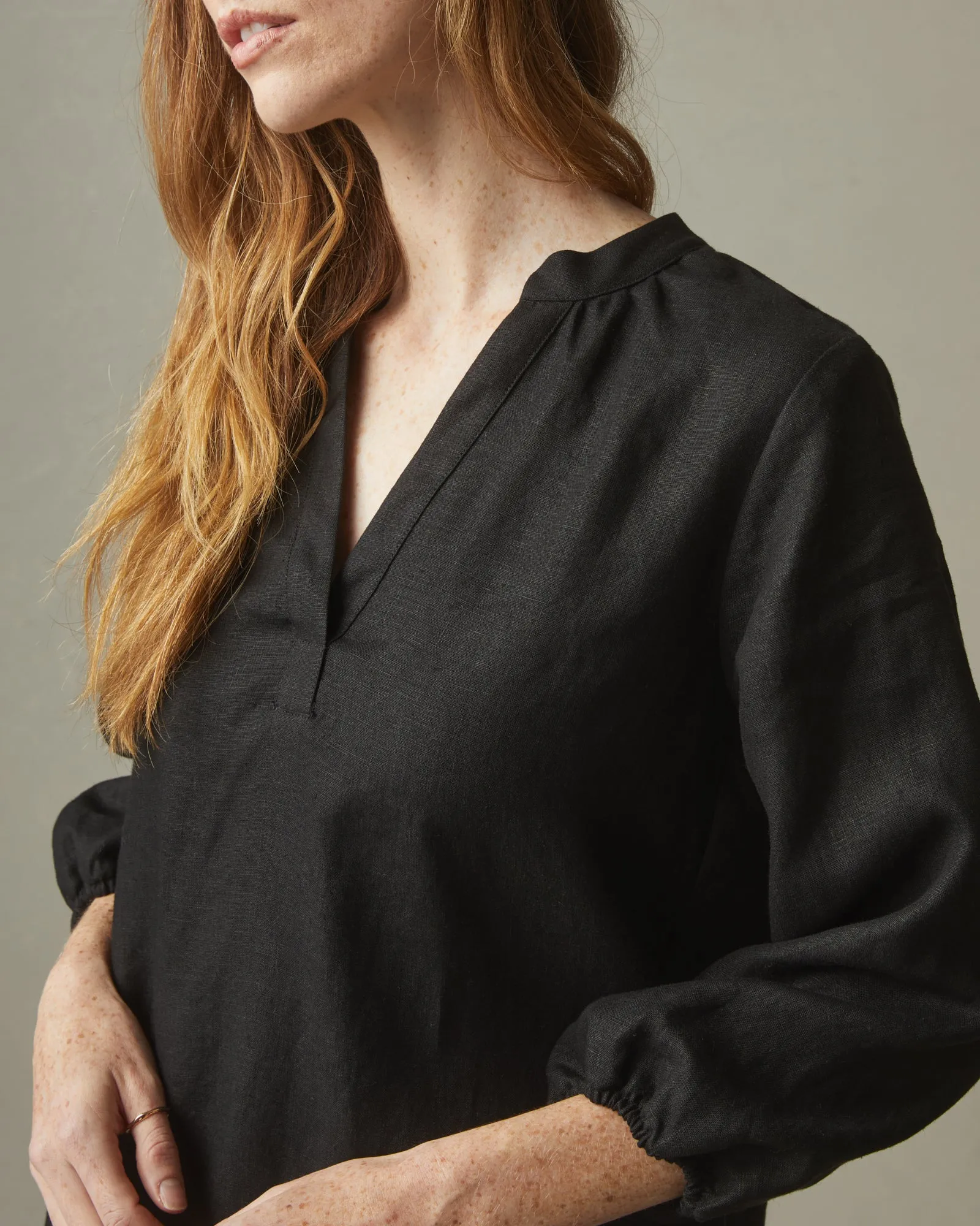 Women's Linen Tunic Dress - Meteorite sold by American Giant product image thumbnail 3