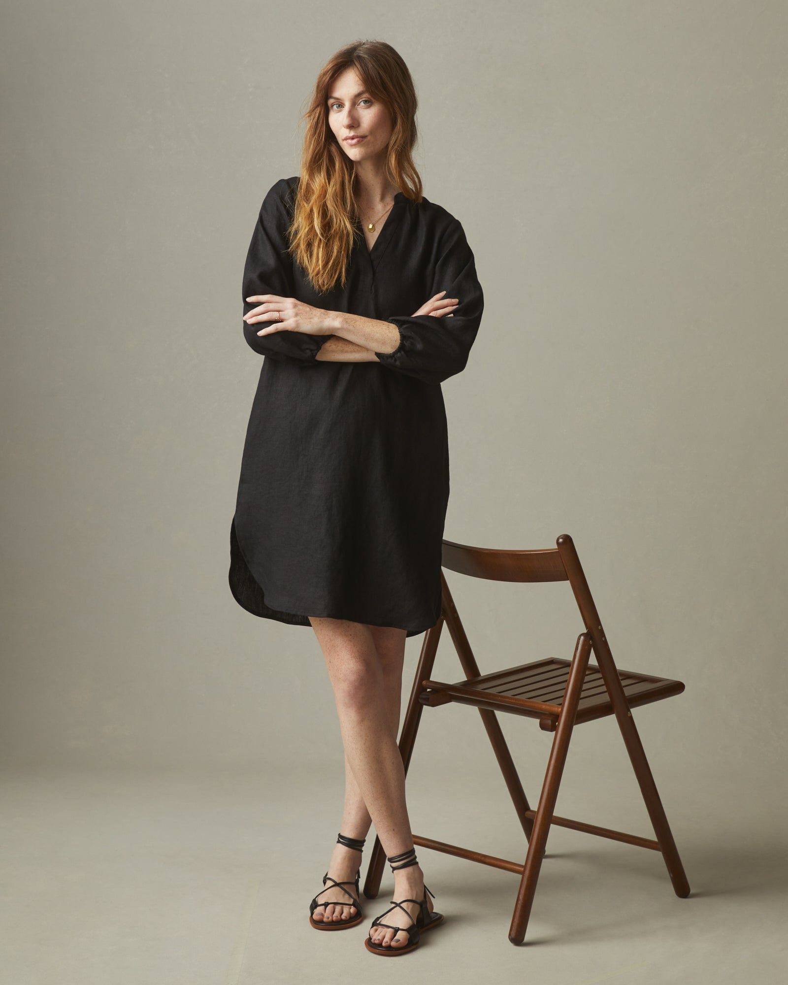 Linen Tunic Dress - Meteorite sold by American Giant product image thumbnail 4