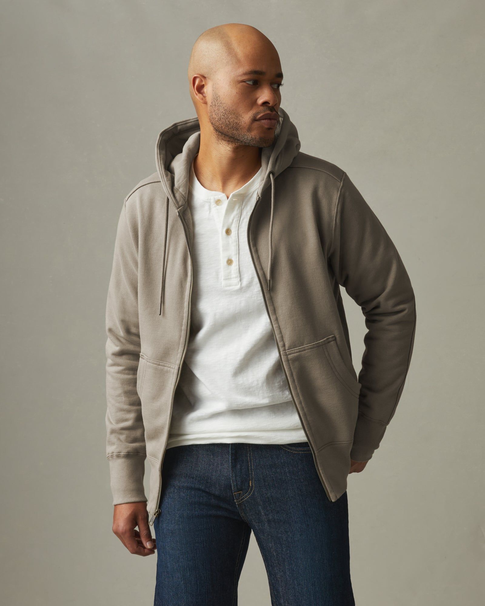 Classic Full Zip - Fallen Rock sold by American Giant product image thumbnail 4