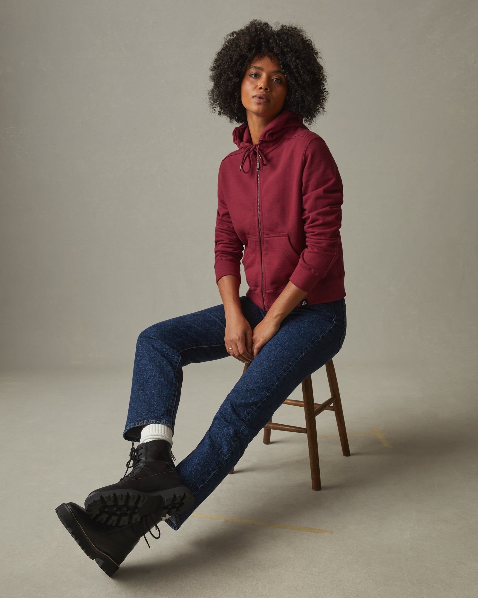 Relaxed Classic Full Zip - Bonfire Red sold by American Giant product image thumbnail 6