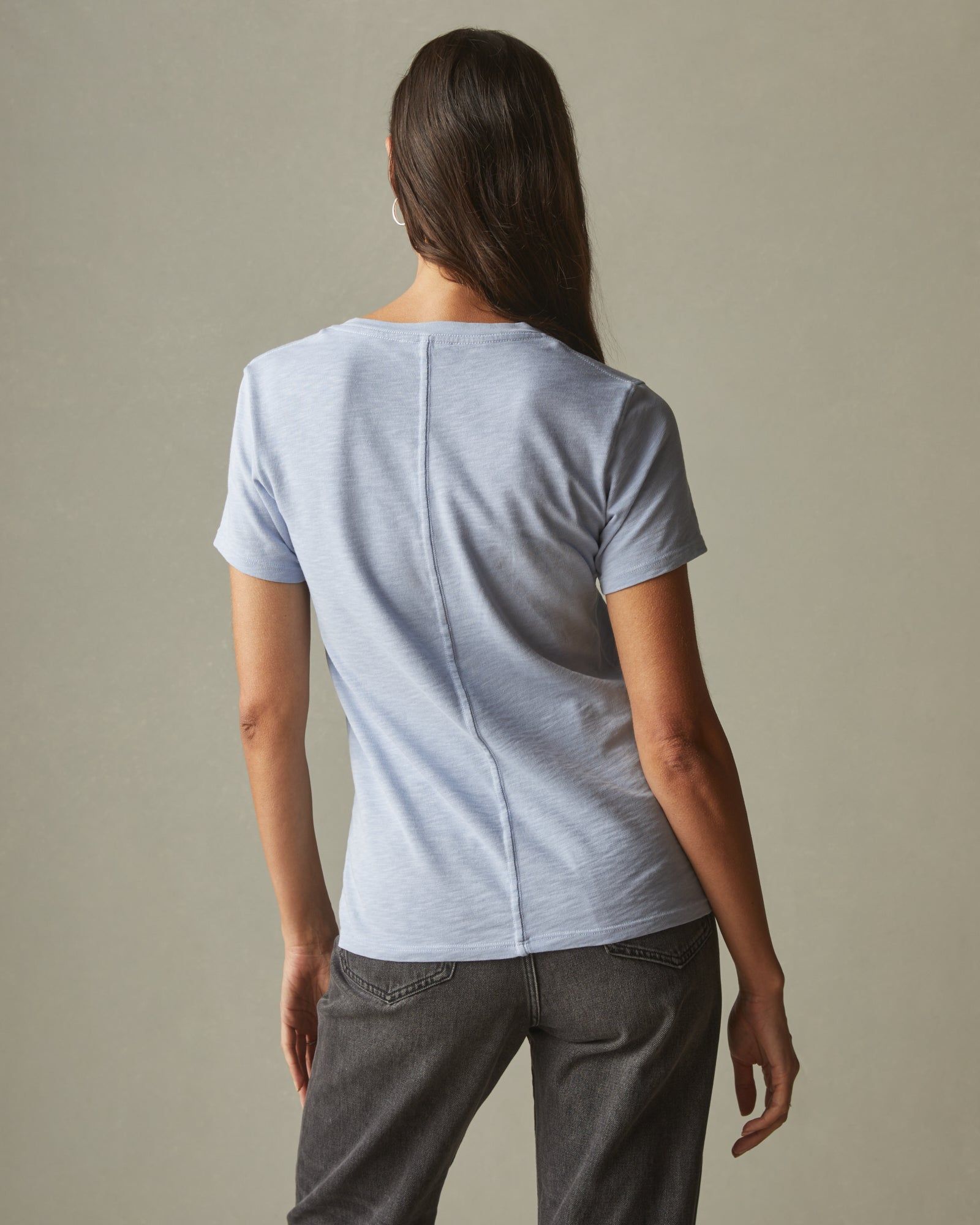 Women's Premium Slub V-Neck Tee - Zen Blue sold by American Giant product image thumbnail 2