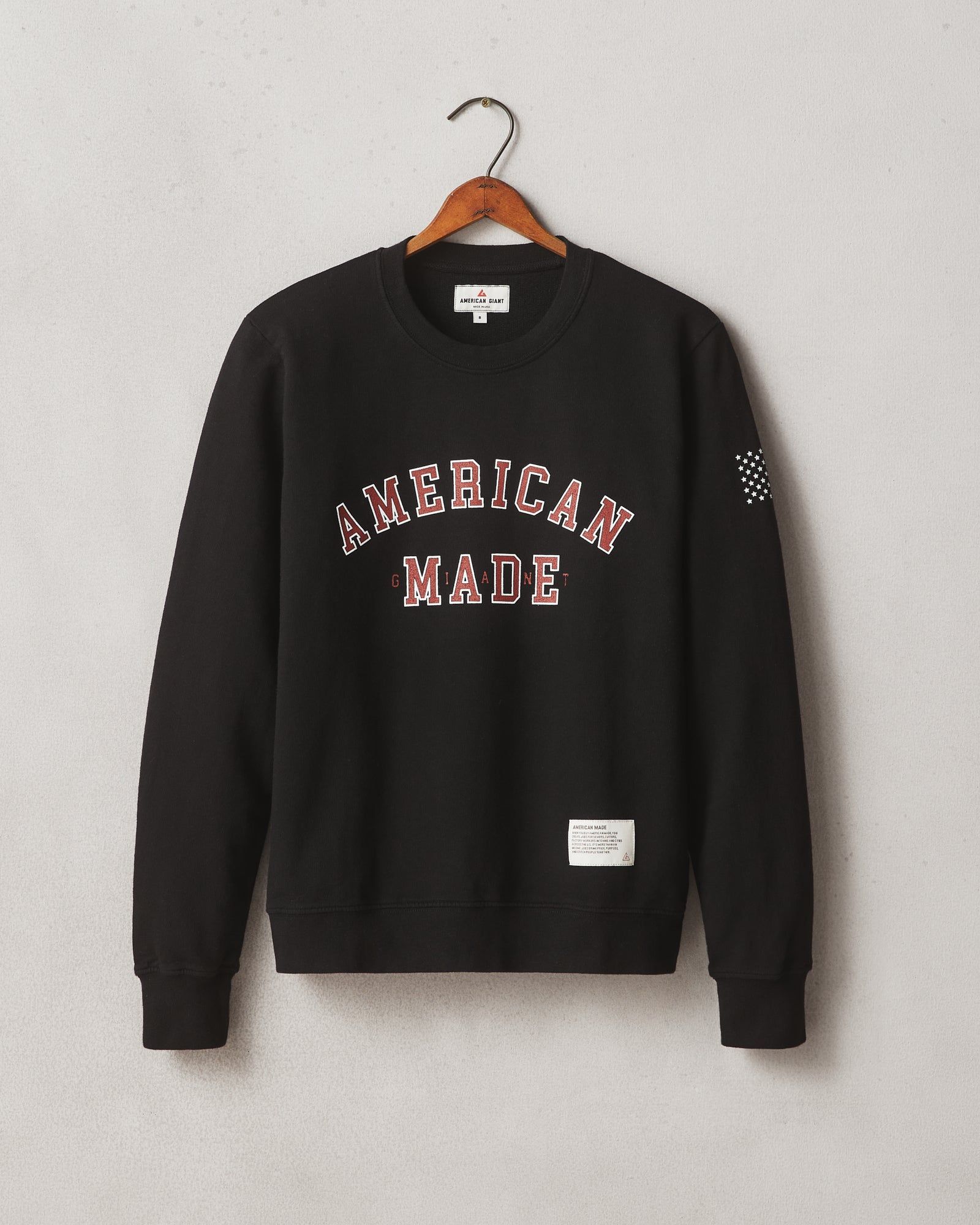 Women's French Terry Crew American Made - Black sold by American Giant
