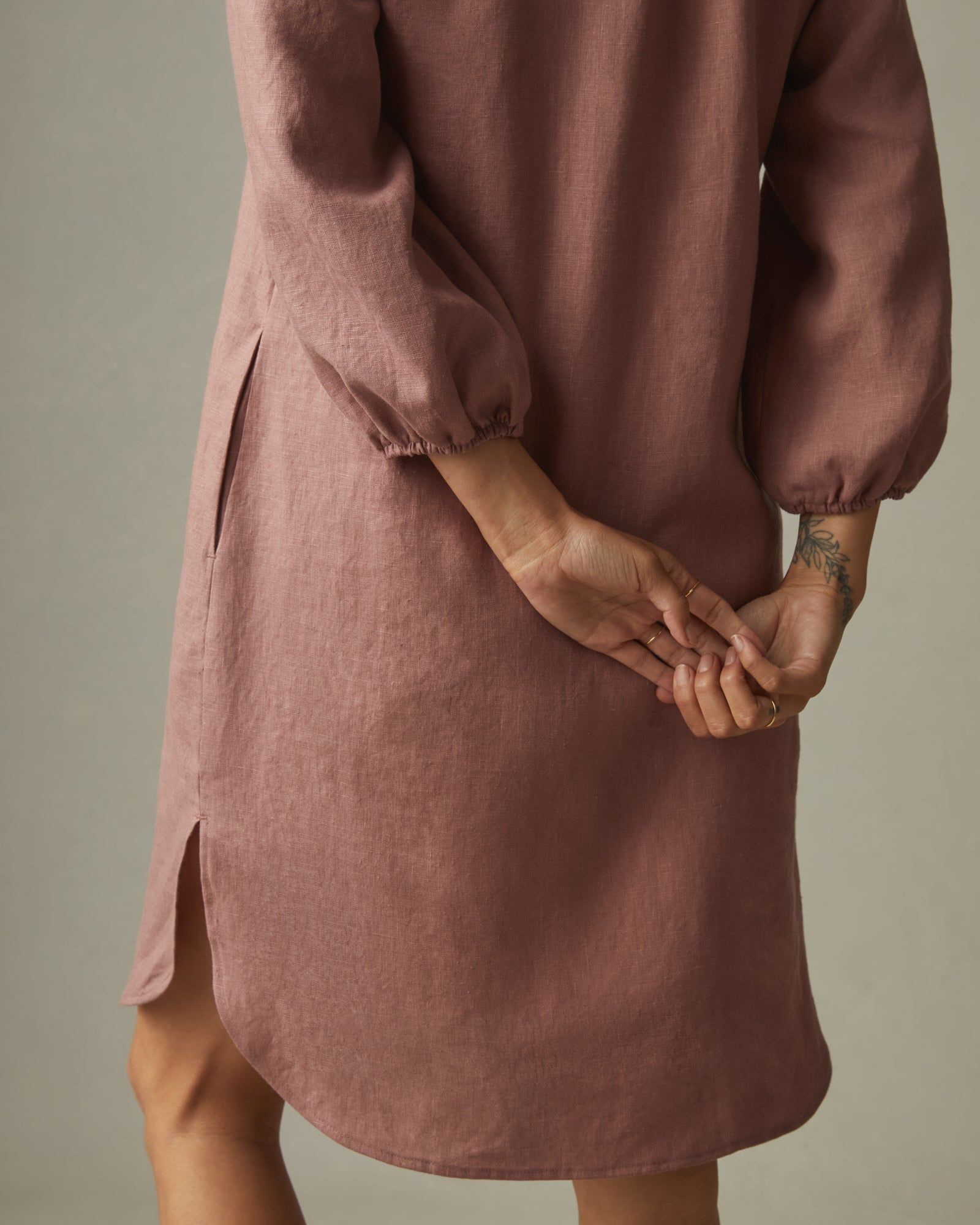 Linen Tunic Dress - Burlwood sold by American Giant product image thumbnail 4