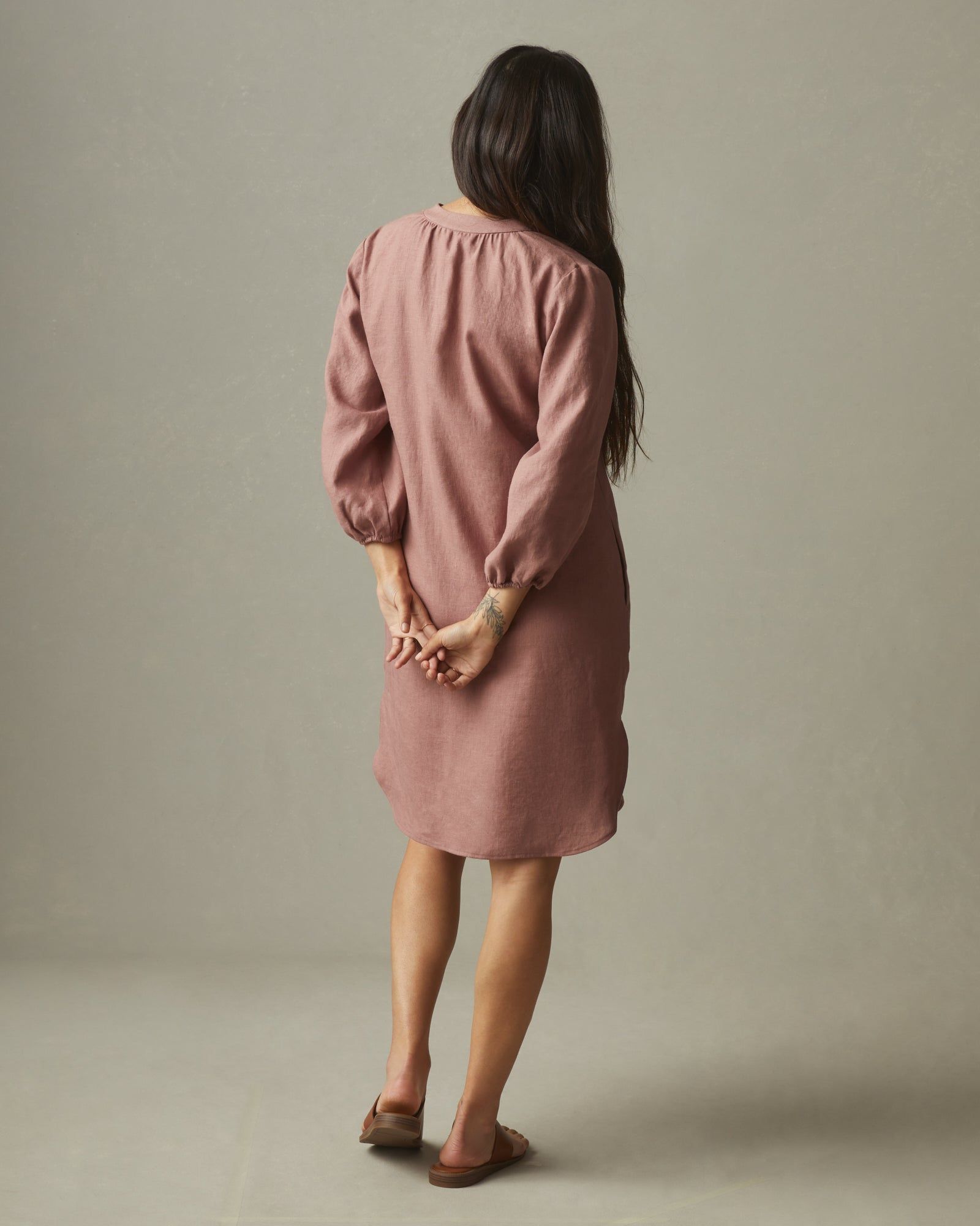 Linen Tunic Dress - Burlwood sold by American Giant product image thumbnail 3