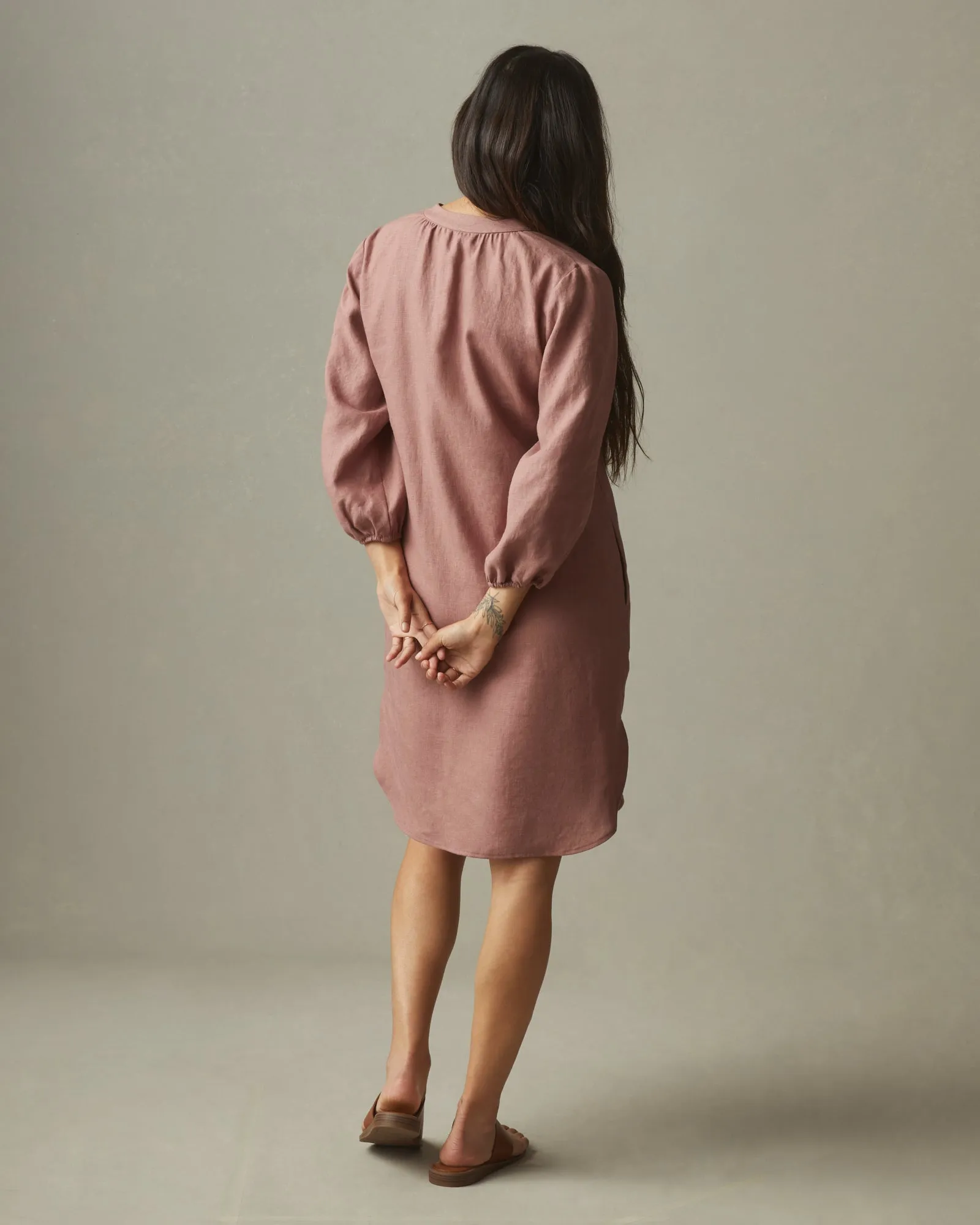 Women's Linen Tunic Dress - Burlwood sold by American Giant product image thumbnail 3