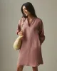 Women's Linen Tunic Dress - Burlwood sold by American Giant