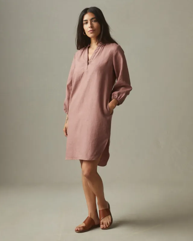 Women's Linen Tunic Dress - Burlwood sold by American Giant
