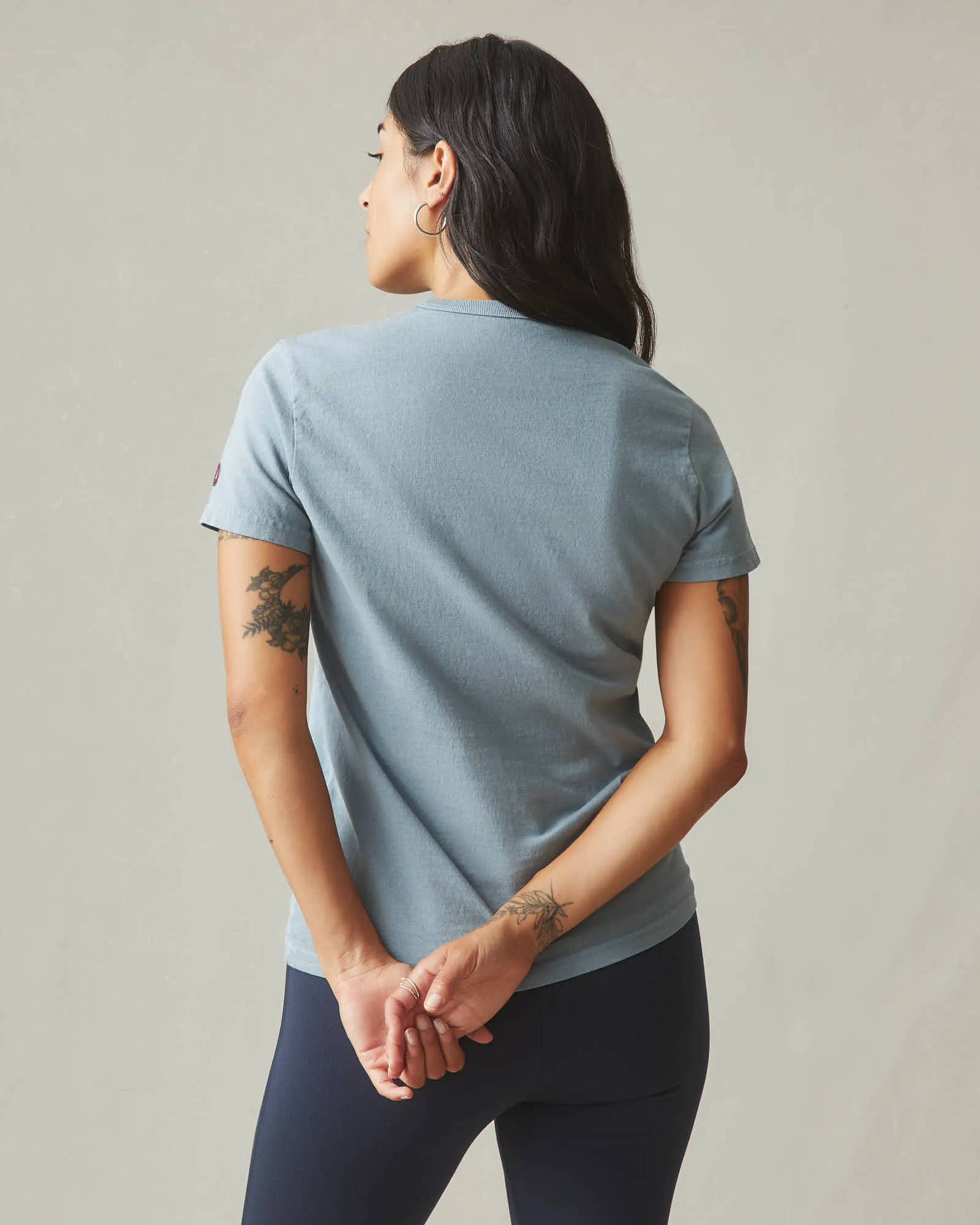 Women's Vintage Crew Tee - Washed Trooper sold by American Giant product image thumbnail 4