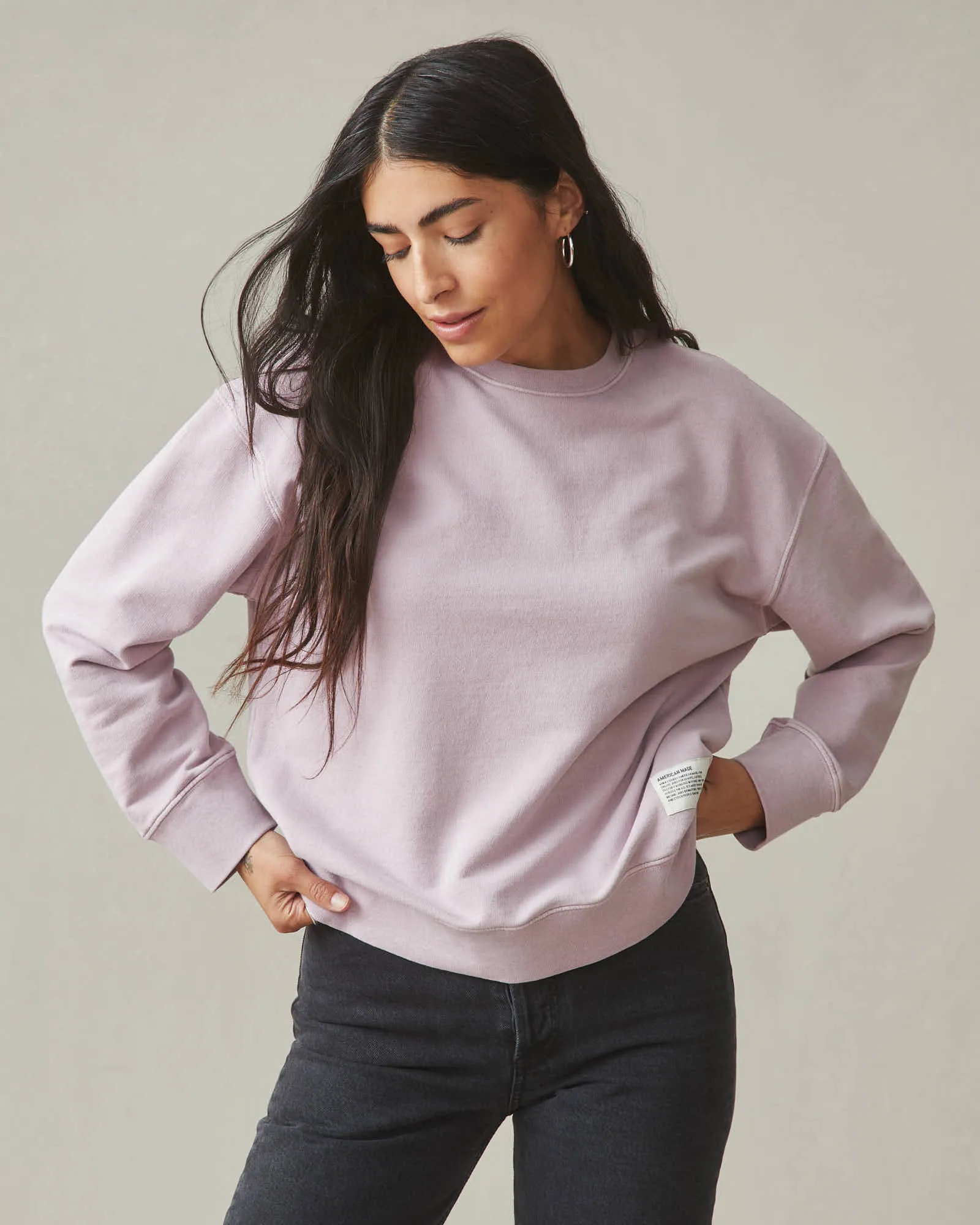 Women's Relaxed Crew - Thistle sold by American Giant product image thumbnail 5