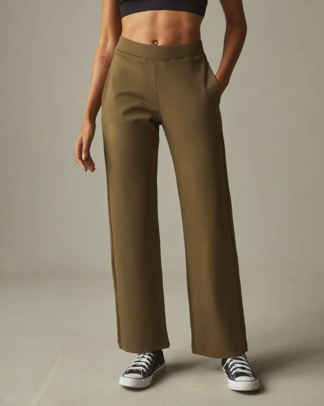 Ponte Straight Pant - Beech sold by American Giant