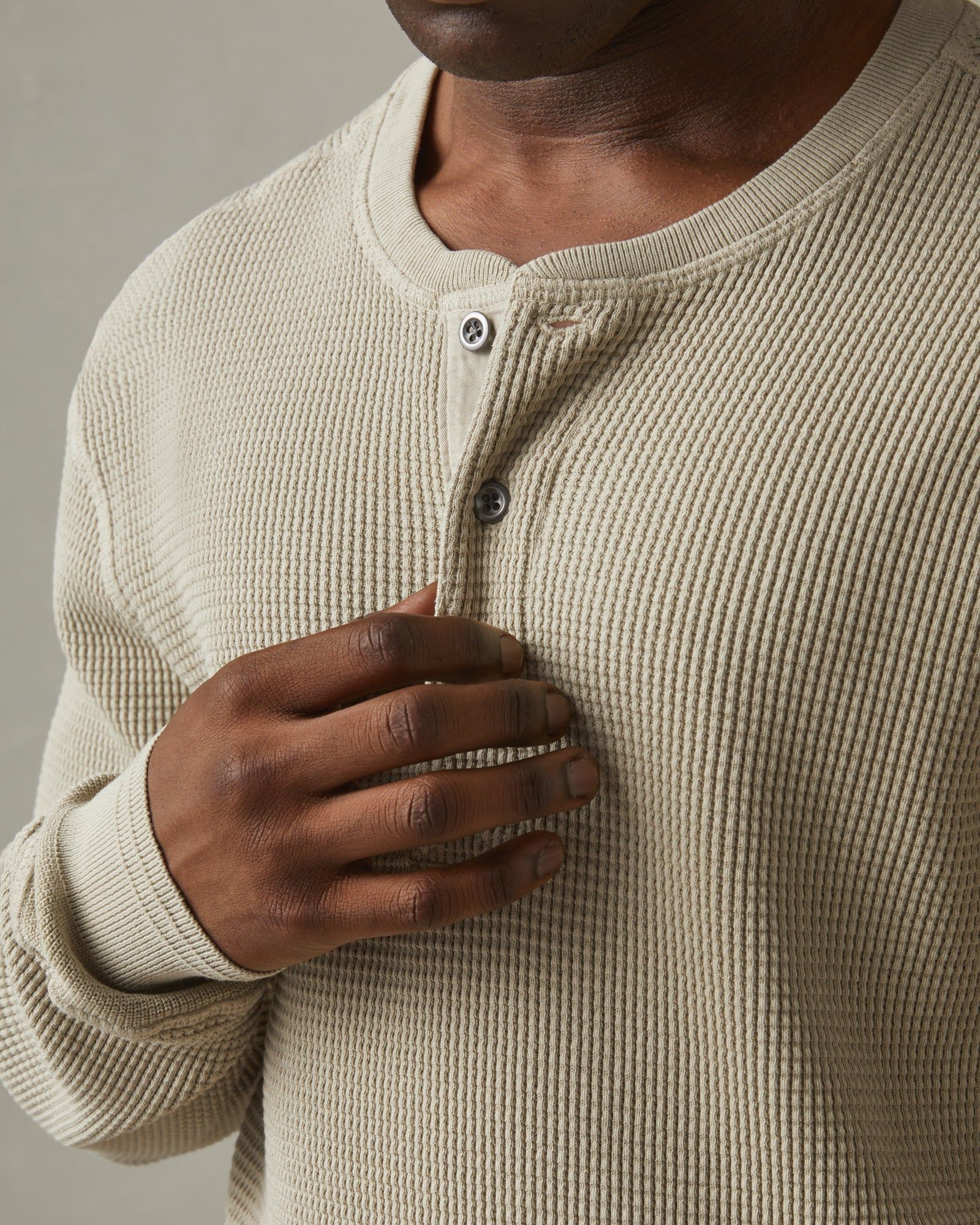 Waffle Henley - Spray Green sold by American Giant product image thumbnail 4