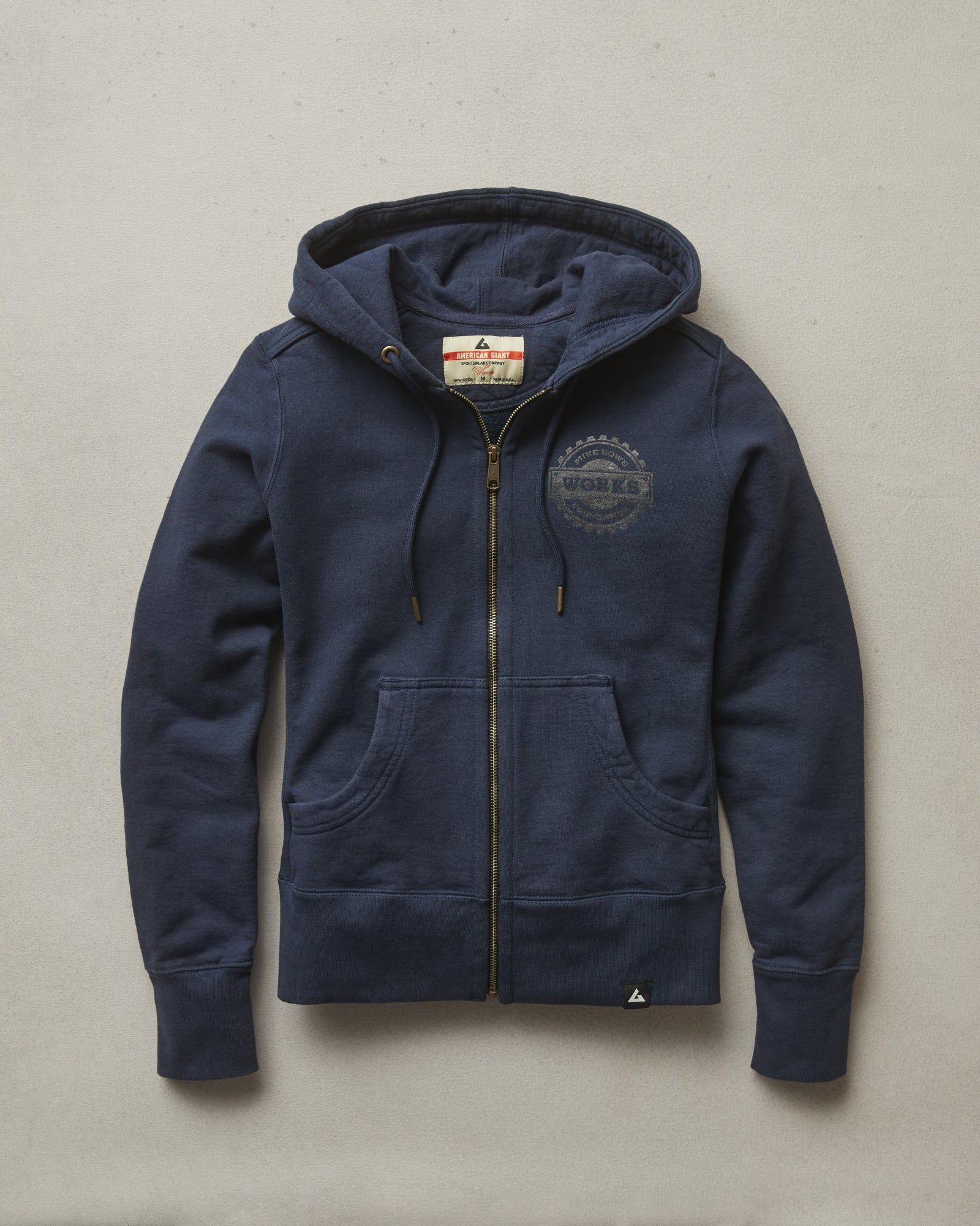 Women's Classic Full Zip MIKEROWEWORKS FOUNDATION - Oxford Blue sold by American Giant product image thumbnail 2