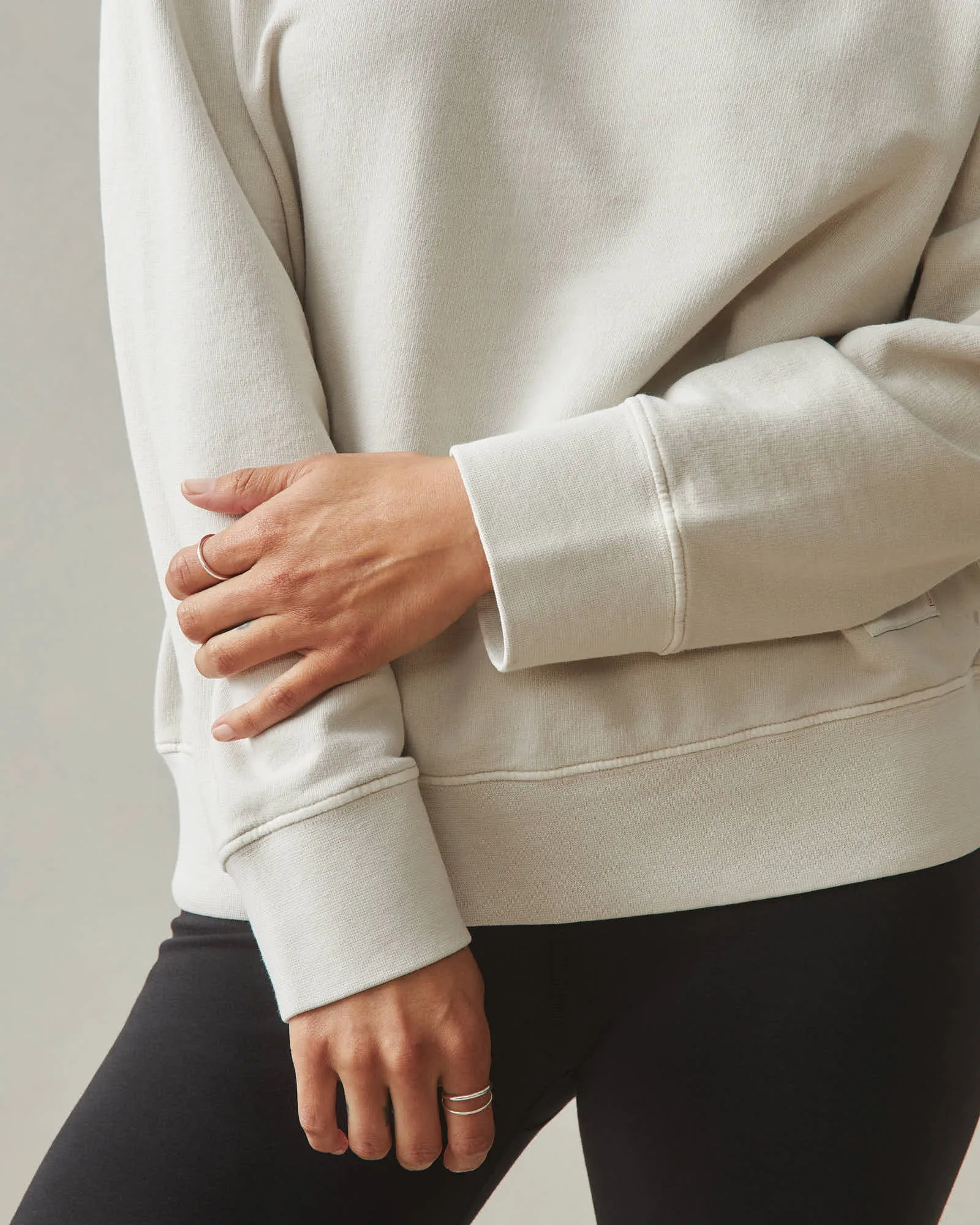 Women's Relaxed French Terry Crew - Malt White sold by American Giant product image thumbnail 3