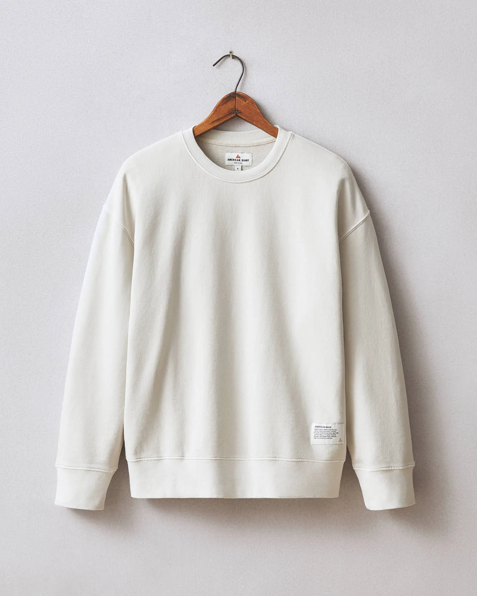 Women's Relaxed French Terry Crew - Malt White sold by American Giant