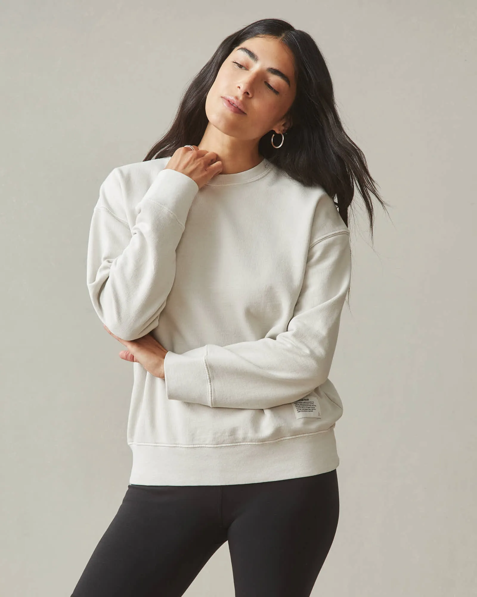 Women's Relaxed French Terry Crew - Malt White sold by American Giant product image thumbnail 2