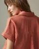 Women's Linen Shirt - Deep Apricot sold by American Giant