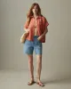Women's Linen Shirt - Deep Apricot sold by American Giant