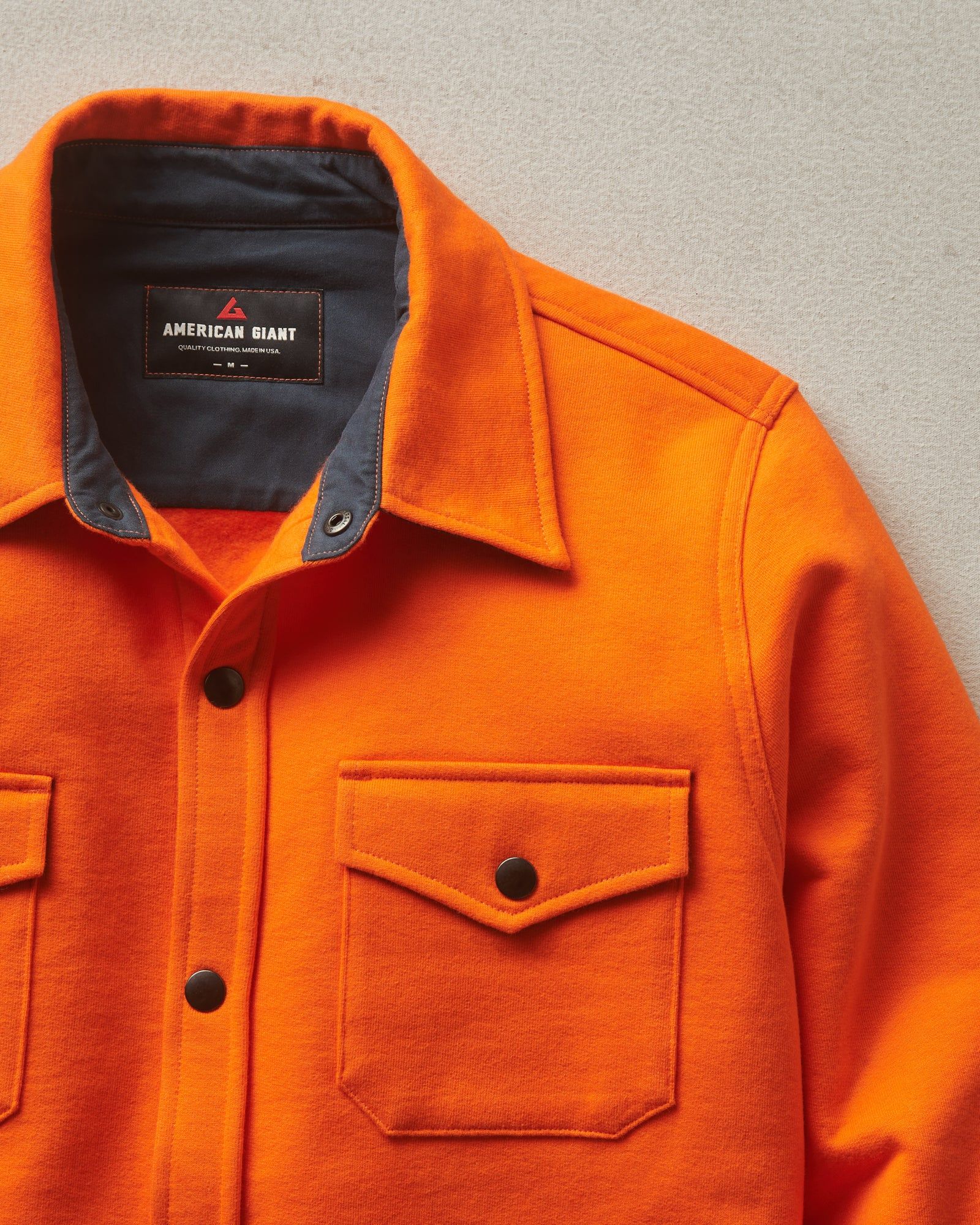 Redwood Fleece Overshirt - Industrial Orange sold by American Giant product image thumbnail 2