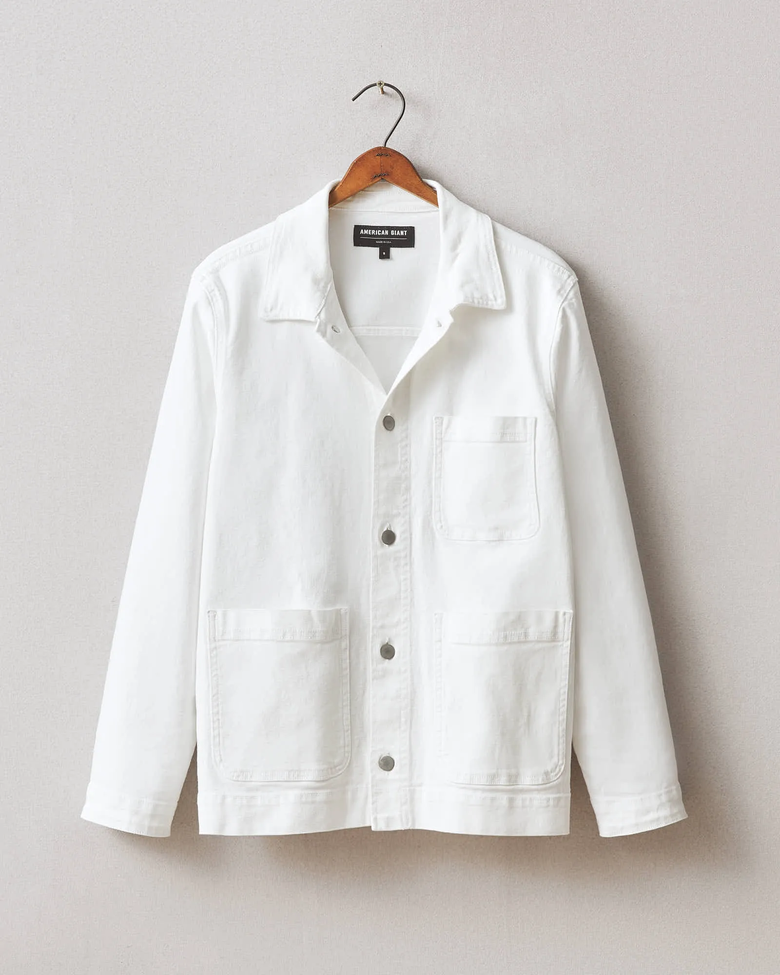 Unisex Roughneck Chore Jacket - Natural sold by American Giant