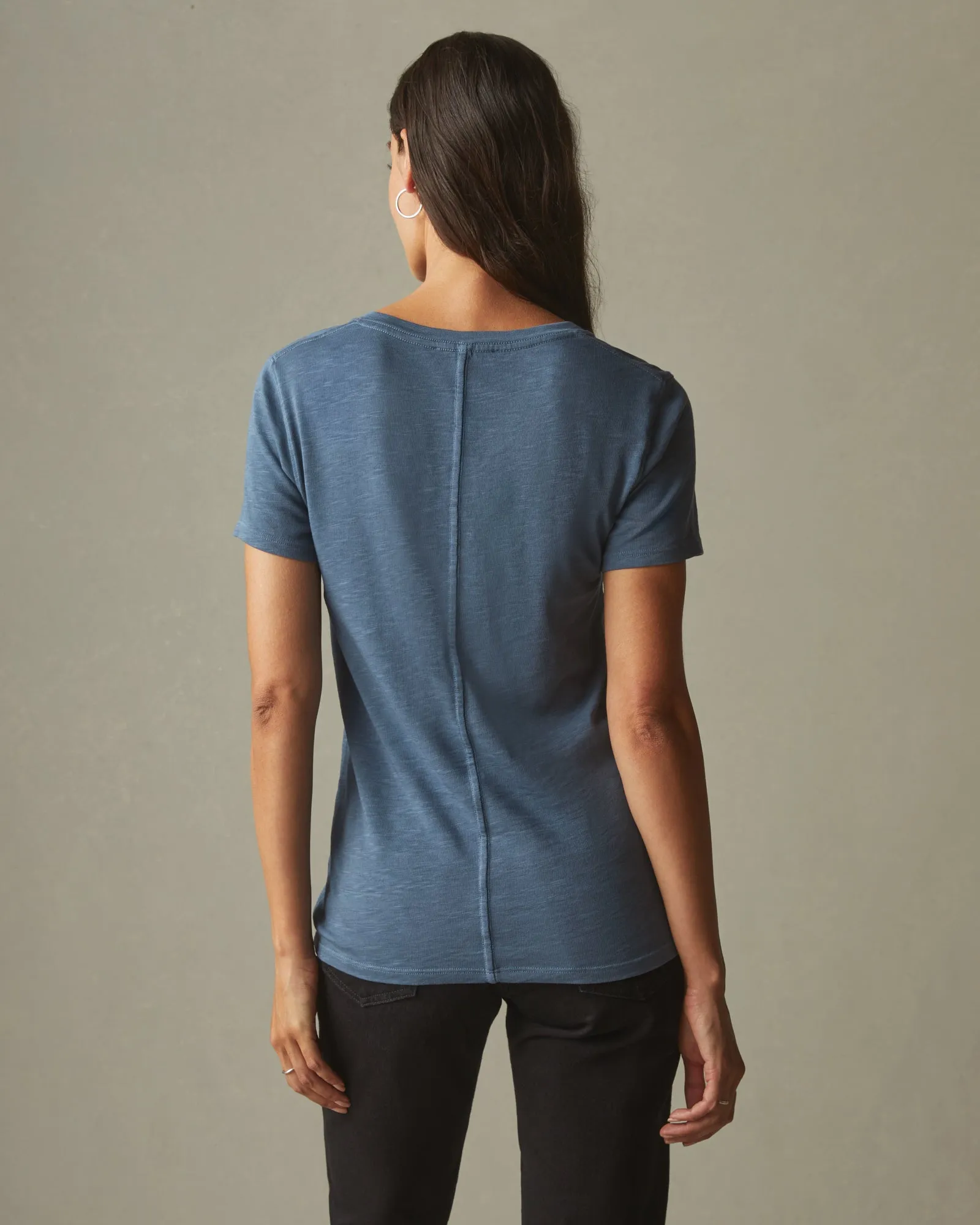 Women's Premium Slub V-Neck Tee - Monsoon sold by American Giant product image thumbnail 2