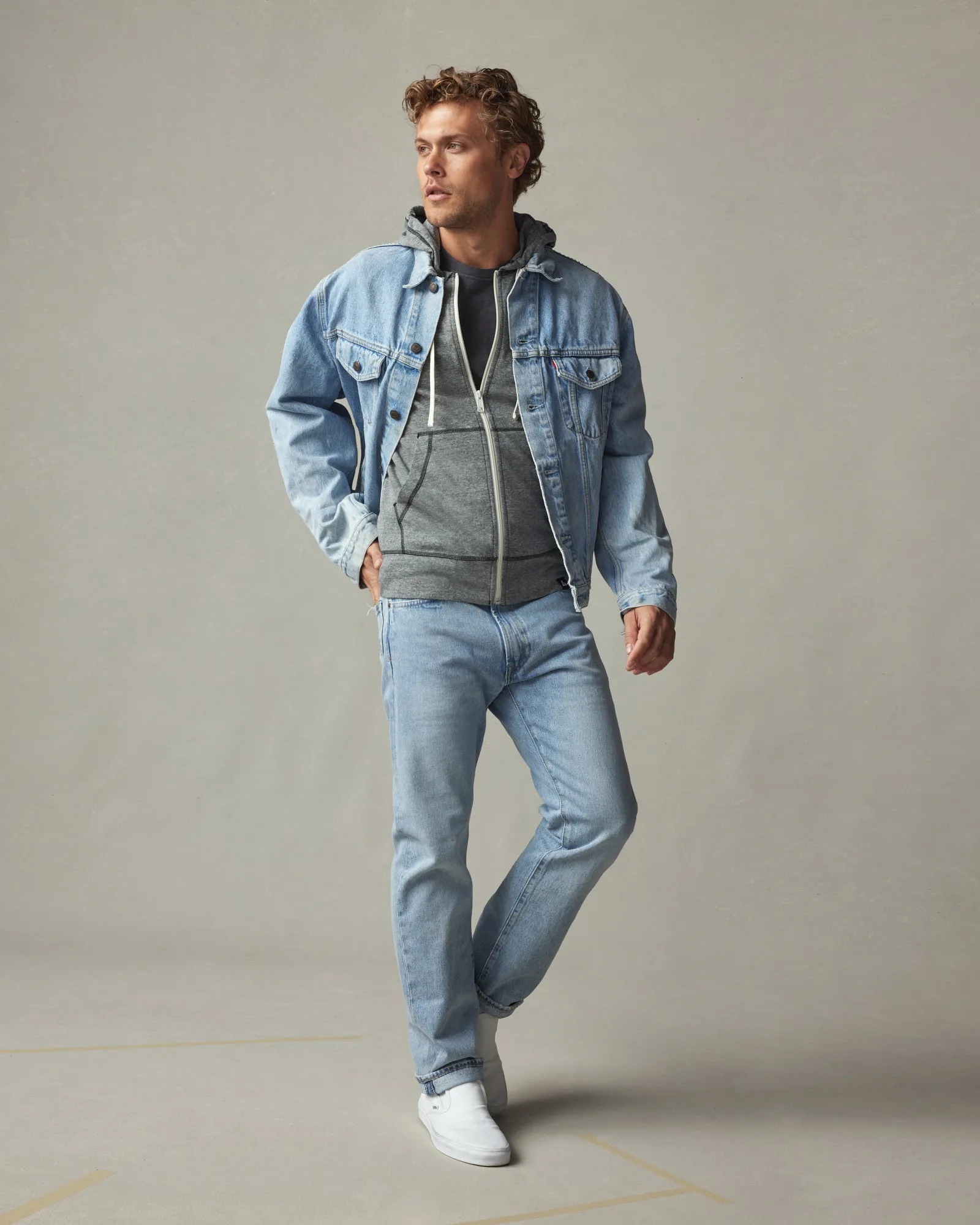 Men's Lightweight Full Zip - Black Heather sold by American Giant product image thumbnail 2