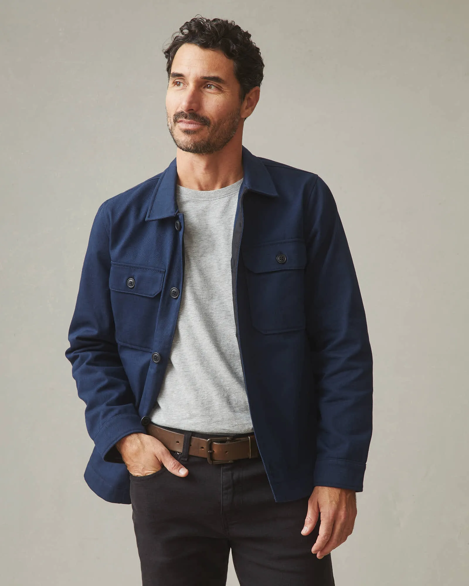 Men's Shirt Jacket - Navy sold by American Giant product image thumbnail 2