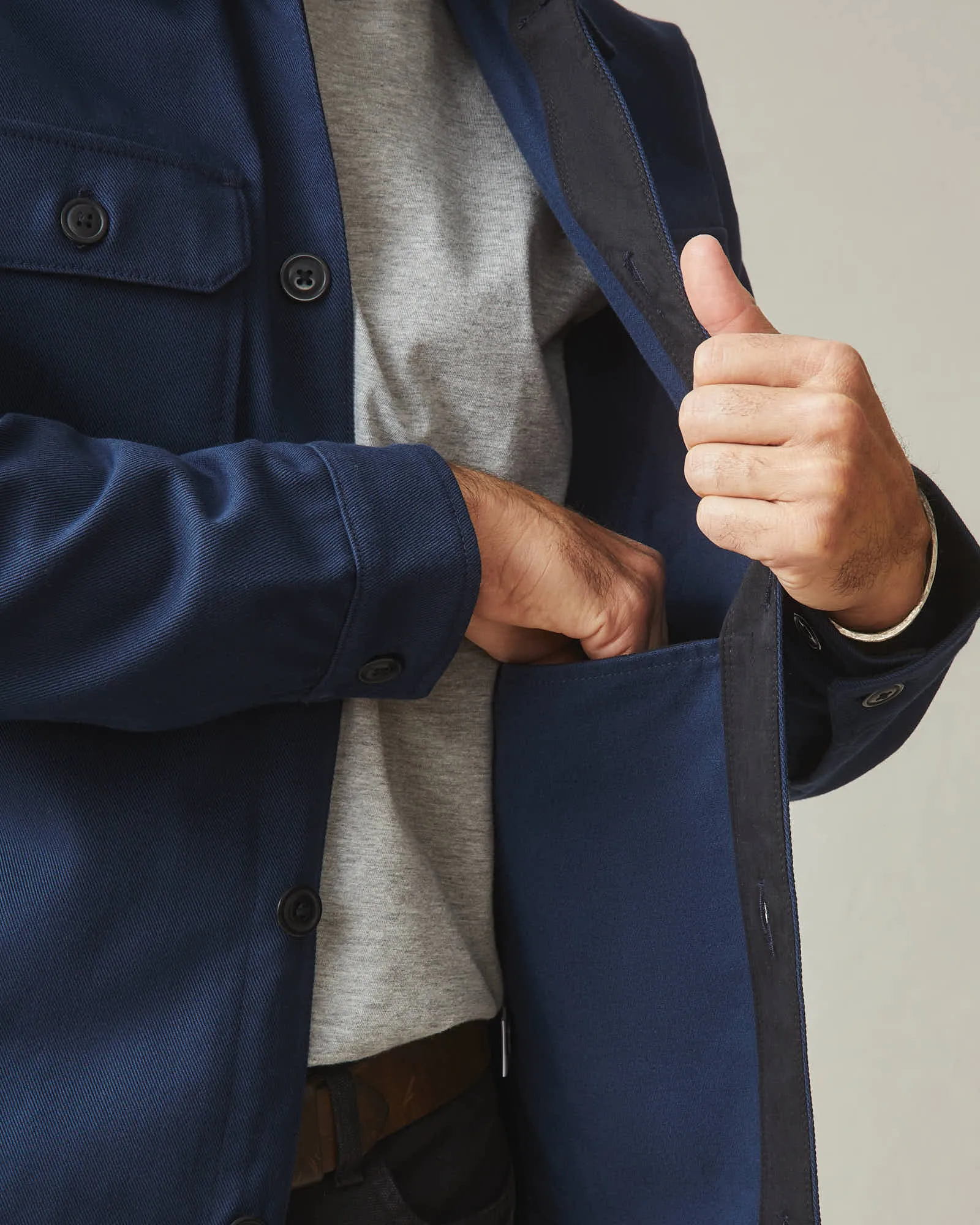 Men's Shirt Jacket - Navy sold by American Giant product image thumbnail 3