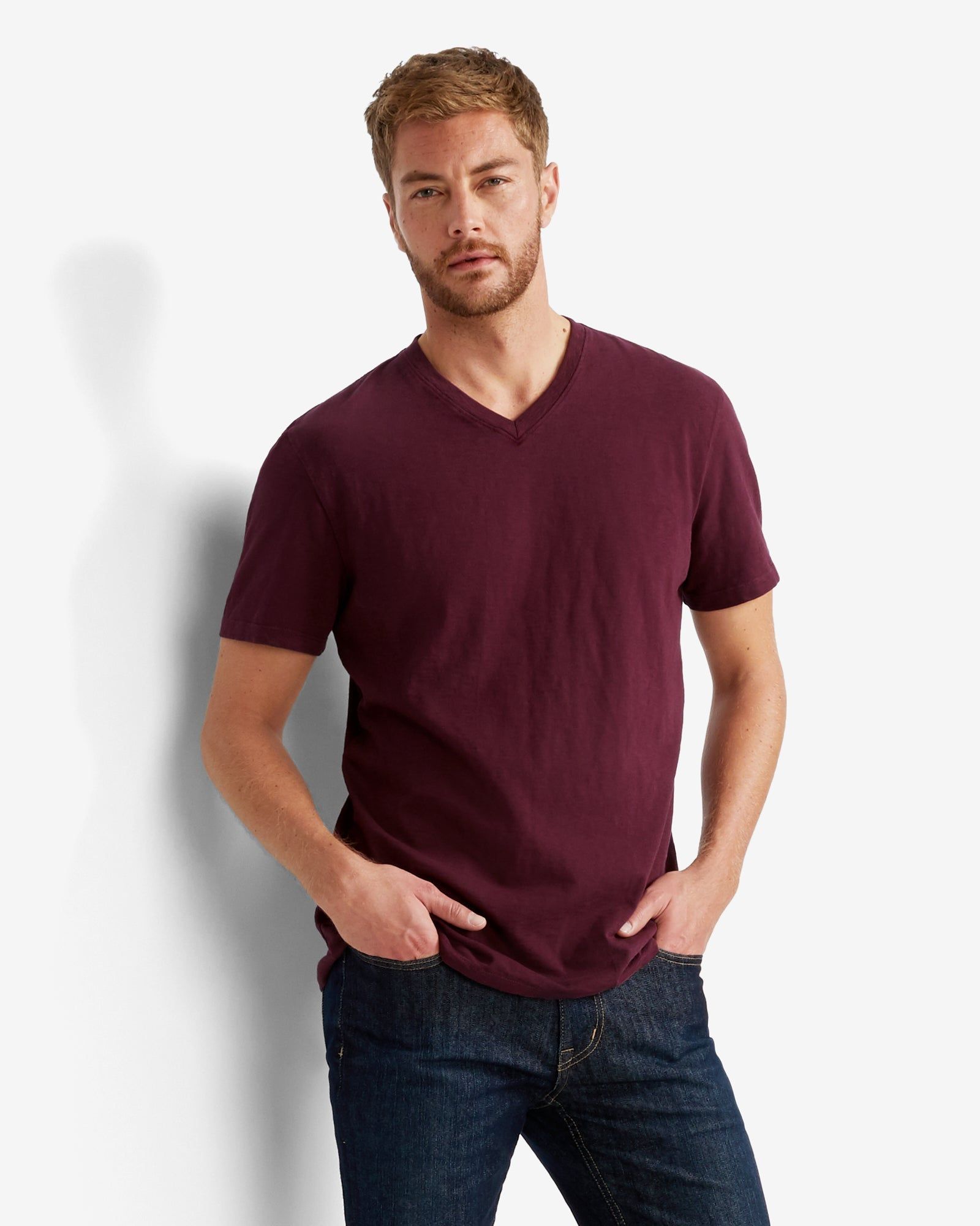 Premium Slub V-Neck Tee - Black Amber sold by American Giant product image thumbnail 4