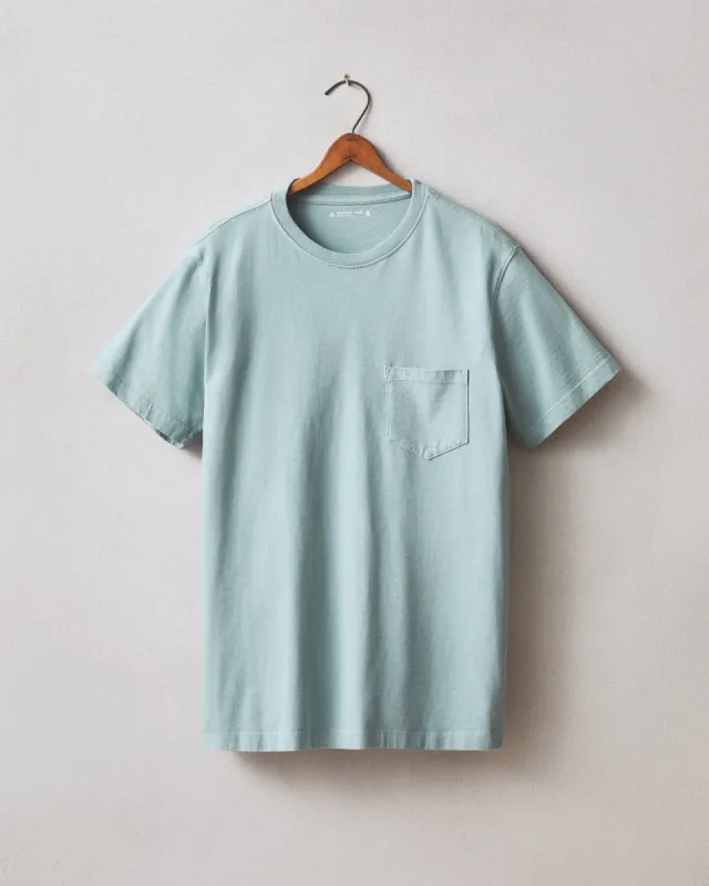 Men's Heavyweight Pocket Tee - Arona Blue sold by American Giant