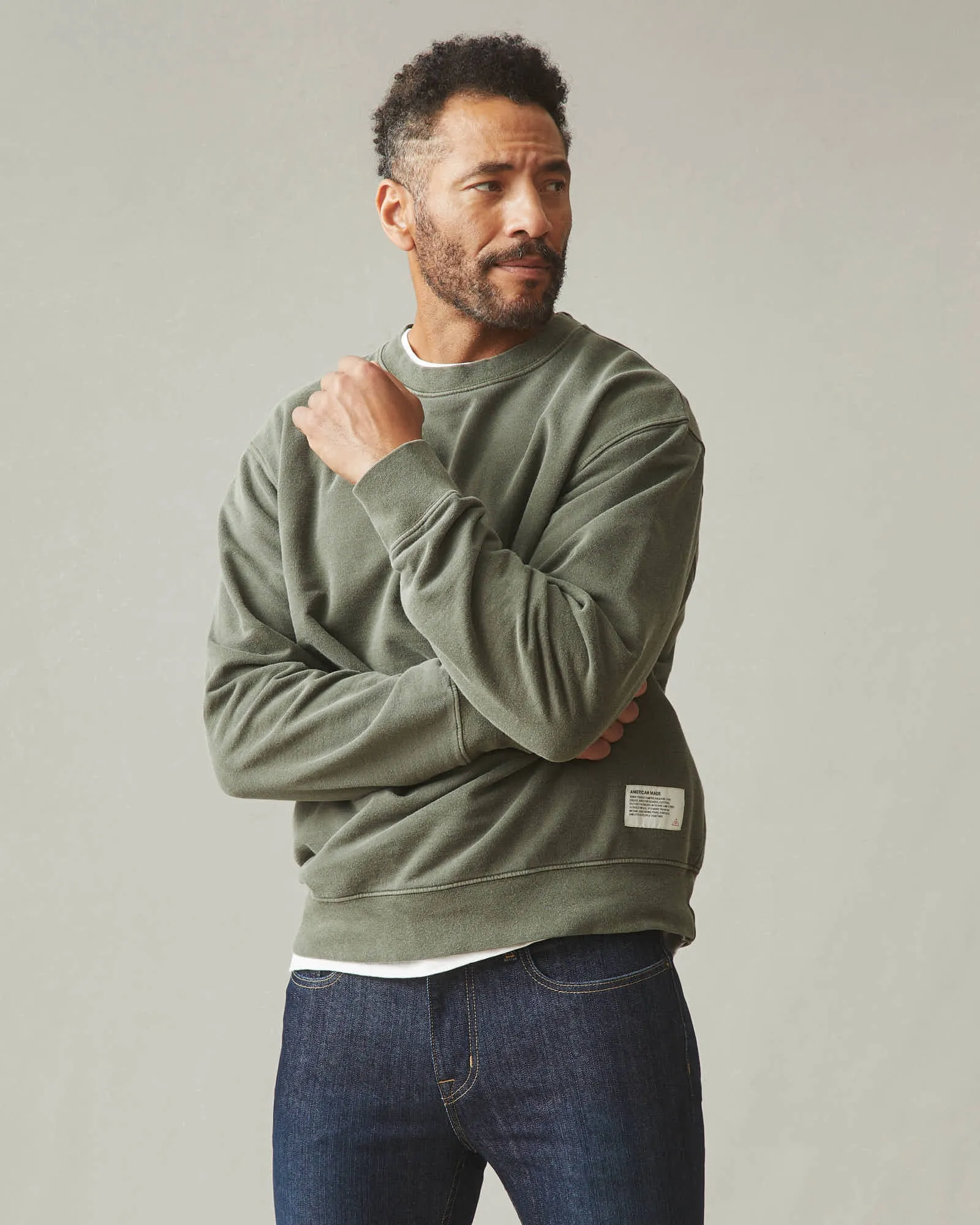 Relaxed Crew - Olive sold by American Giant product image thumbnail 3