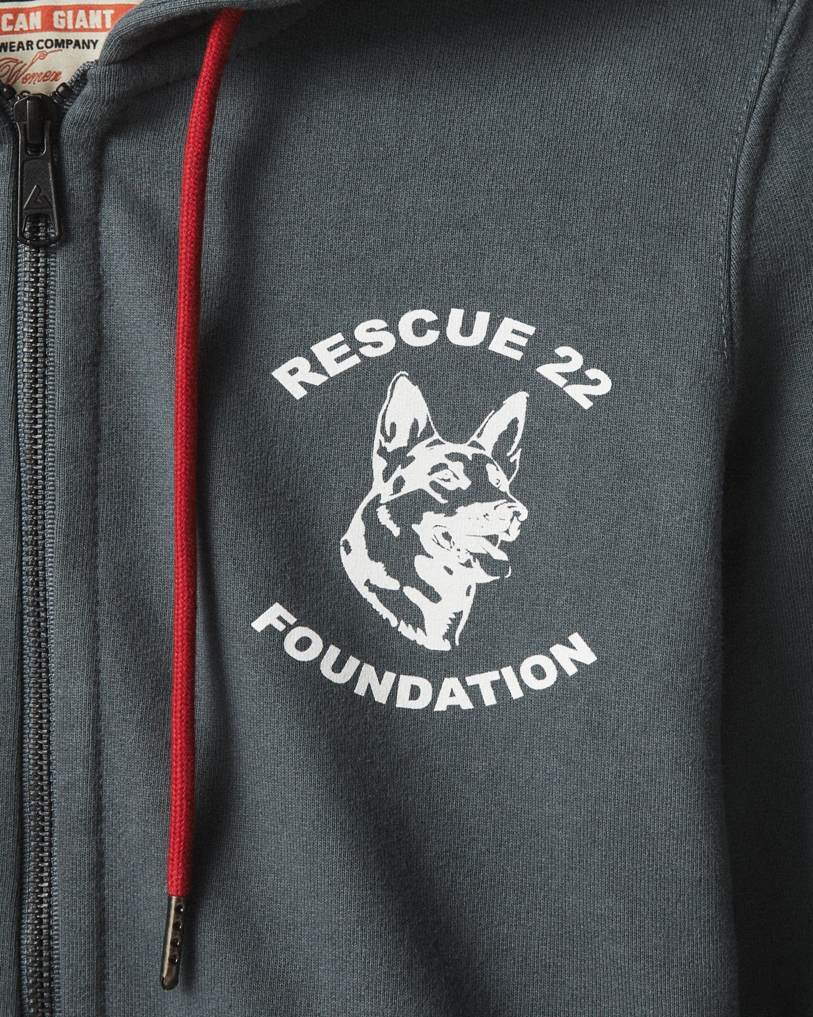 mens-classic-full-zip-veterans-day-vintage-indigo sold by American Giant product image thumbnail 3