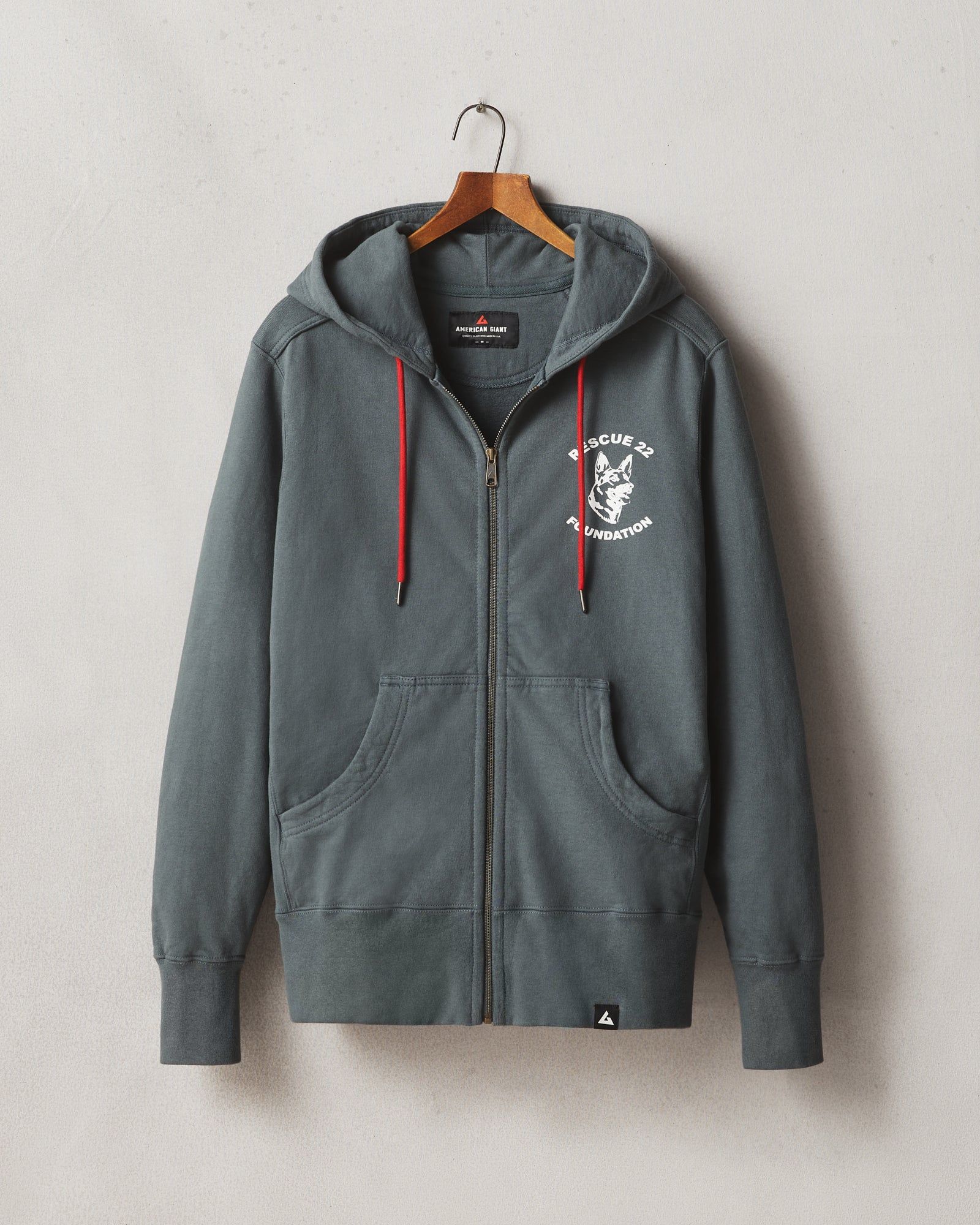 mens-classic-full-zip-veterans-day-vintage-indigo sold by American Giant