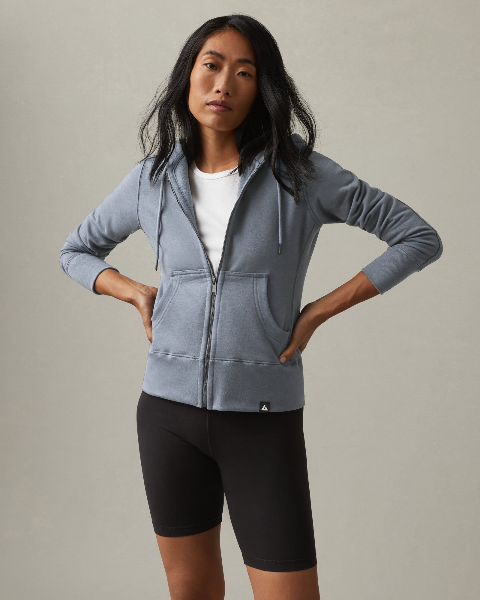 Classic Full Zip - Dusty Blue sold by American Giant